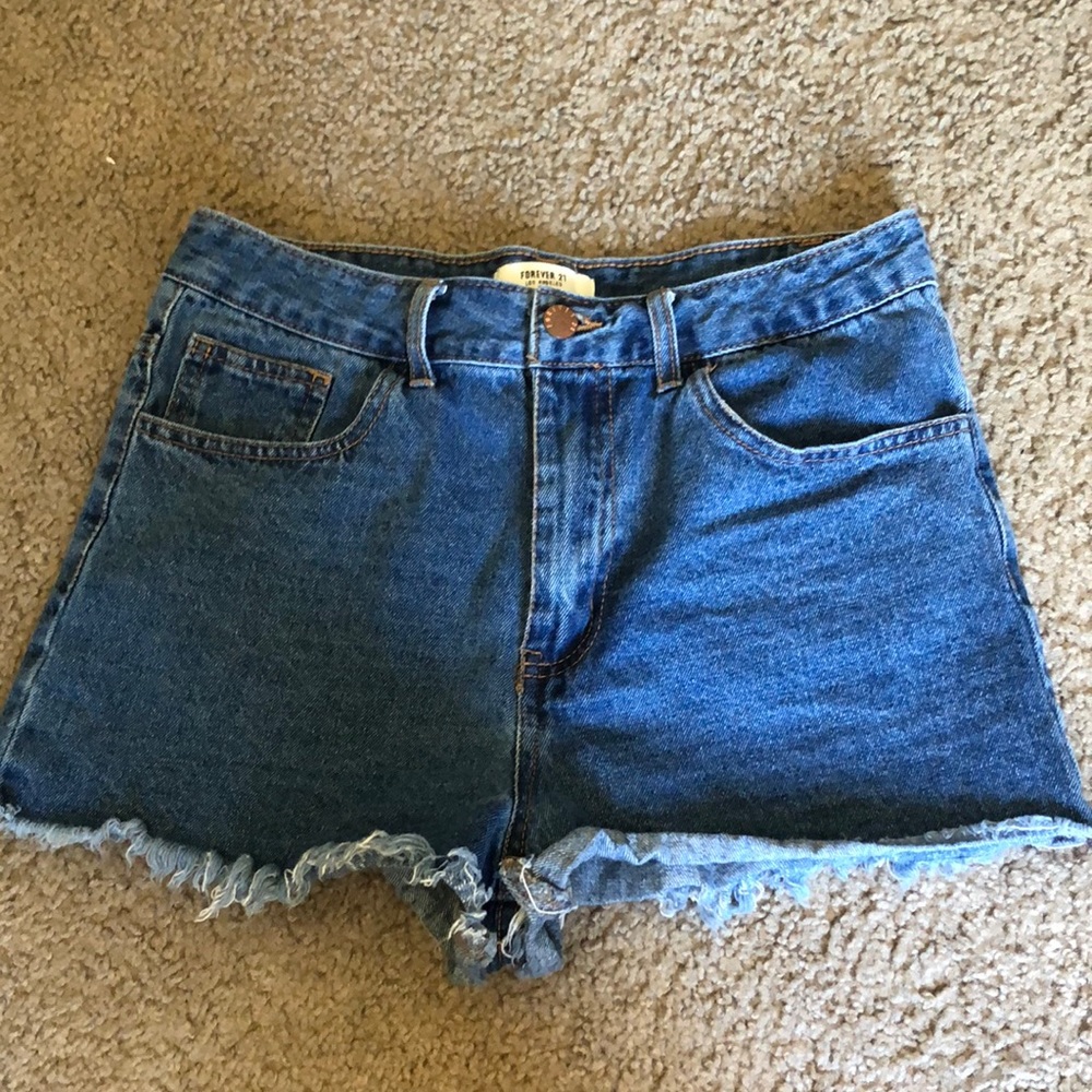 Cut off fringed shorts